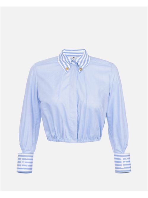 SHIRT WITH STRIPED DETAILS ELISABETTA FRANCHI | CA08751E2019 oxford